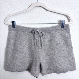 Neiman Marcus Heathered Gray Cashmere Shorts Women’s XL Comfort Luxury
